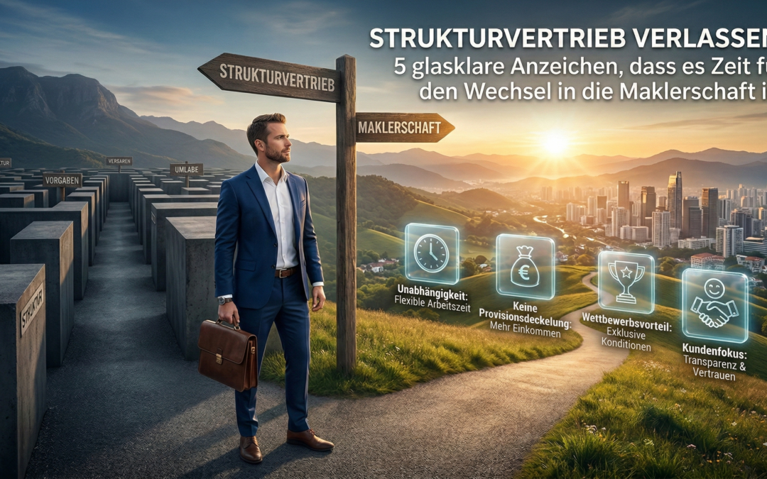 Strukturvertrieb verlassen: 5 glasklare Anzeichen, dass es Zeit für den Wechsel in die Maklerschaft ist